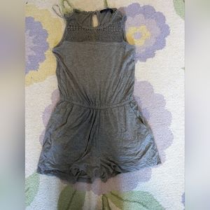 Grey romper swimsuit coverup